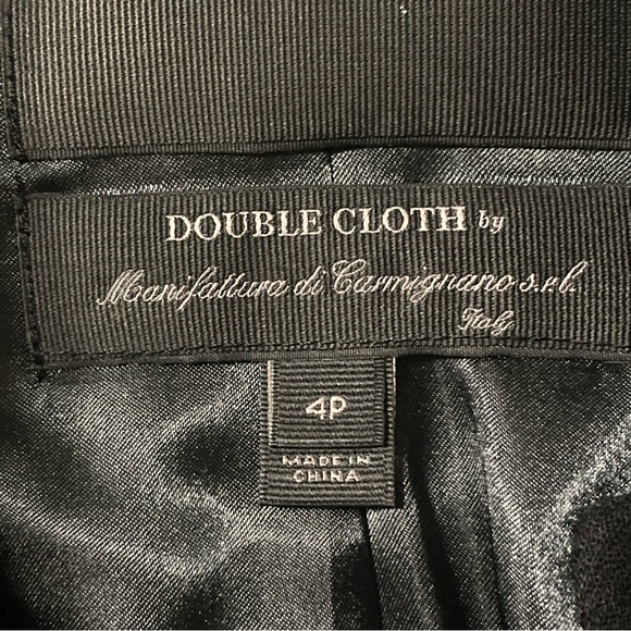 J. Crew double cloth lady day coat women’s size 4 petite black Italian fabric - Picture 4 of 6